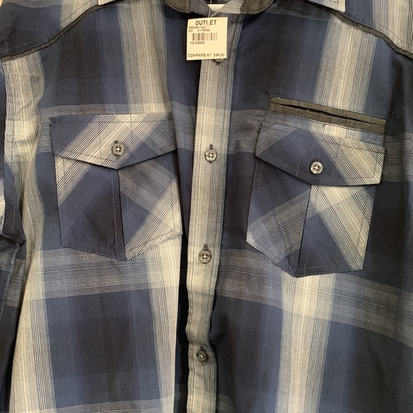 COMPANY EIGHTY ONE Men's Button-down Long Sleeve Shirt size L,  grey New - Picture 3 of 3